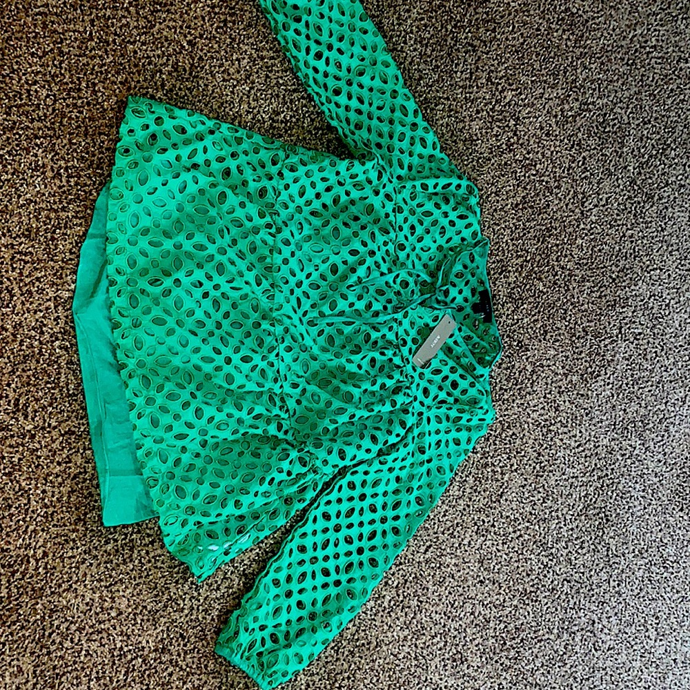 J. Crew Kelly Green Eyelet Top TAGS ATTACHED, NEVER WORN
